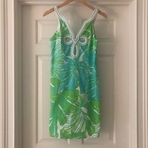 Lilly Pulitzer EUC Tessa Shift Palm Fronds Sz 2